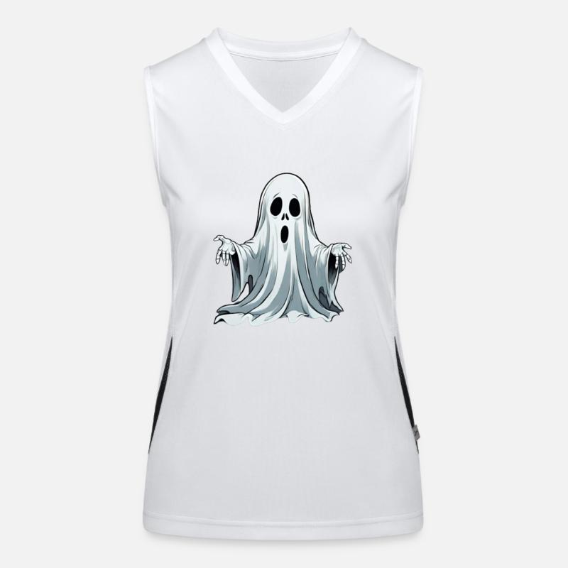 Halloween Ghost Women's Functional Contrast Tank Top