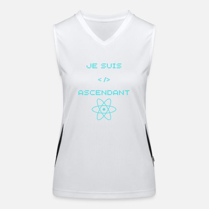 cadeau pour développeur react Débardeur respirant contrasté Femme