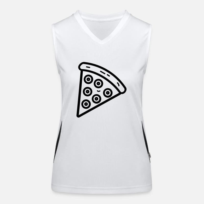 Pizzastück Funktionelles Kontrast-Tank Top für Frauen