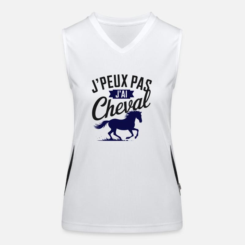 Passion Cheval Bleu Funktionelles Kontrast-Tank Top für Frauen