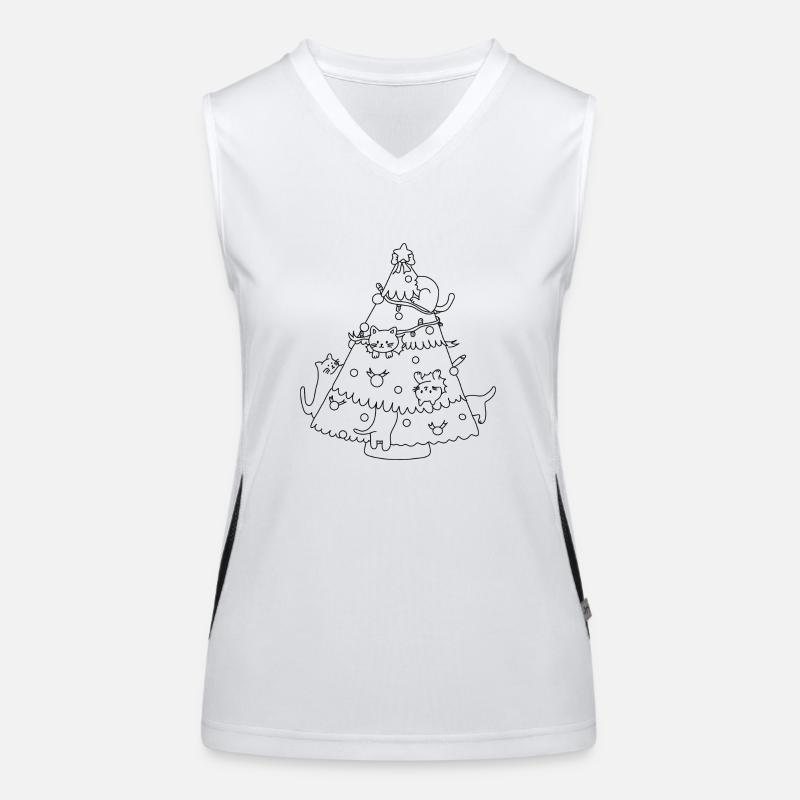 Weihnachtsbaum Funktionelles Kontrast-Tank Top für Frauen