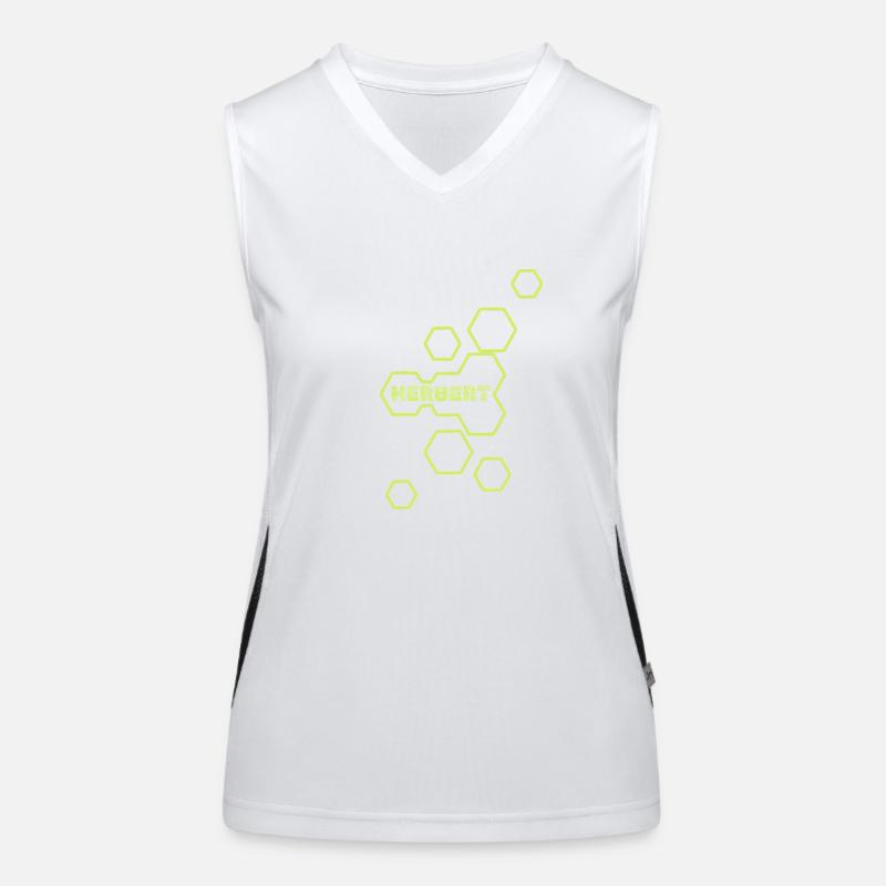 Name Herbert Funktionelles Kontrast-Tank Top für Frauen