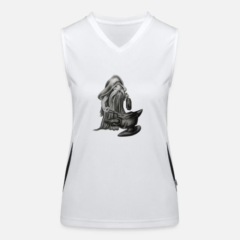 Blacksmith gnom Funktionelles Kontrast-Tank Top für Frauen