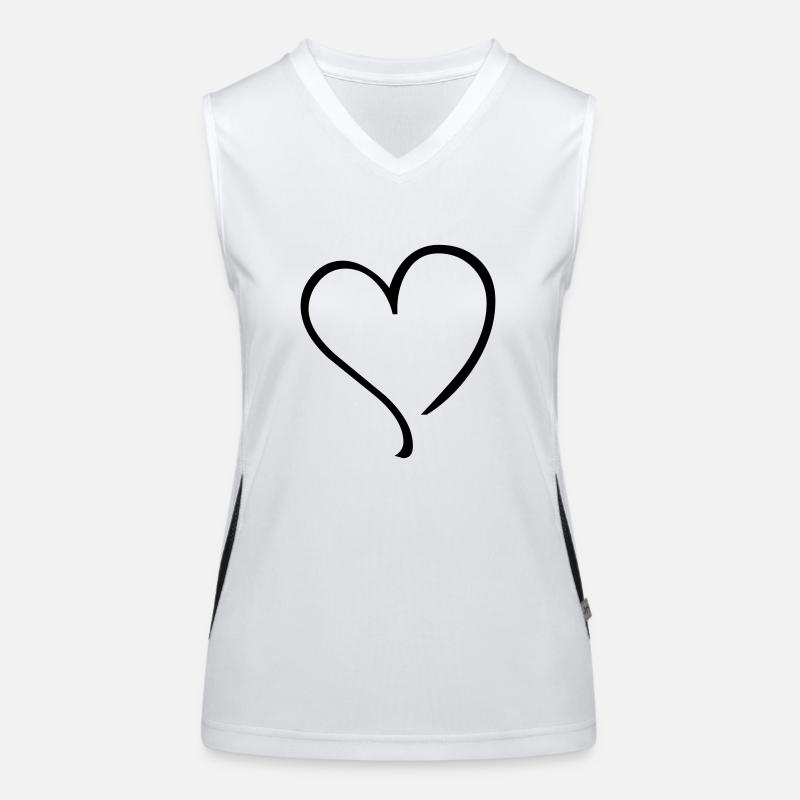 heart Débardeur respirant contrasté Femme