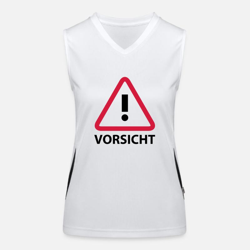Vorsicht Funktionelles Kontrast-Tank Top für Frauen