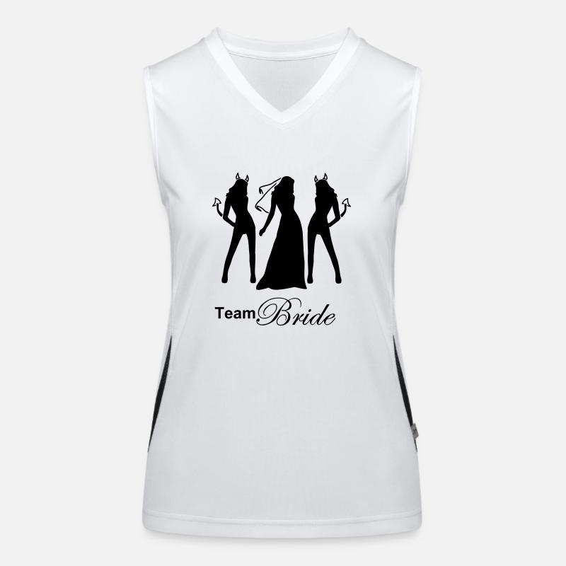 team bride mariée Débardeur respirant contrasté Femme