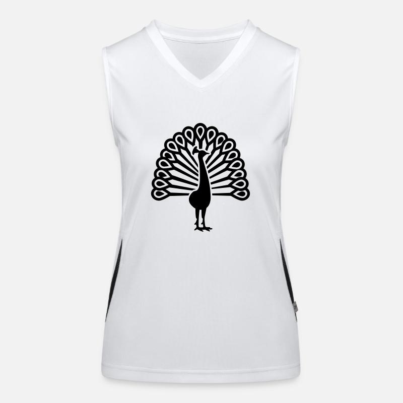 Pfau Funktionelles Kontrast-Tank Top für Frauen