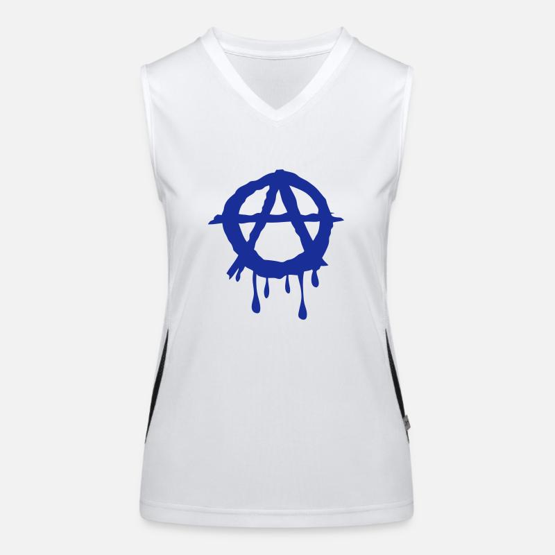 a anarchy logo 602 Funktionelles Kontrast-Tank Top für Frauen