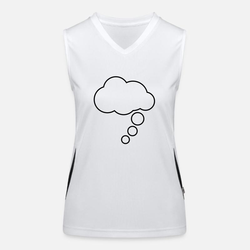 Comic Cartoon Denkblase Funktionelles Kontrast-Tank Top für Frauen