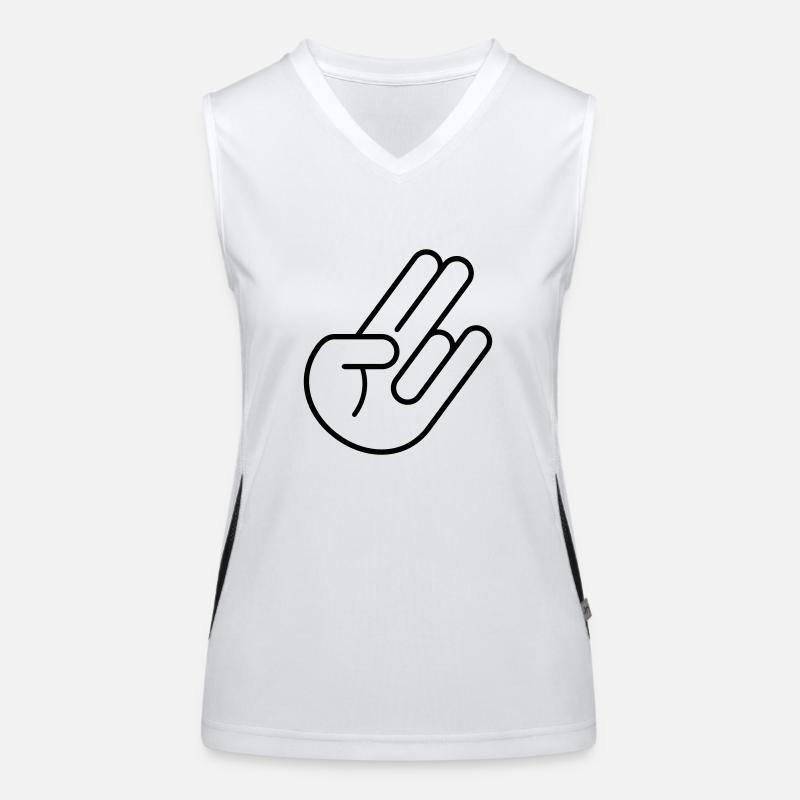JDM Hand (Outline) Funktionelles Kontrast-Tank Top für Frauen