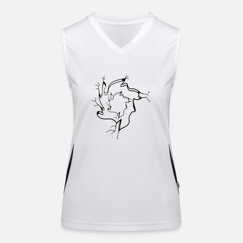 Hole two holes crack Women's Functional Contrast Tank Top