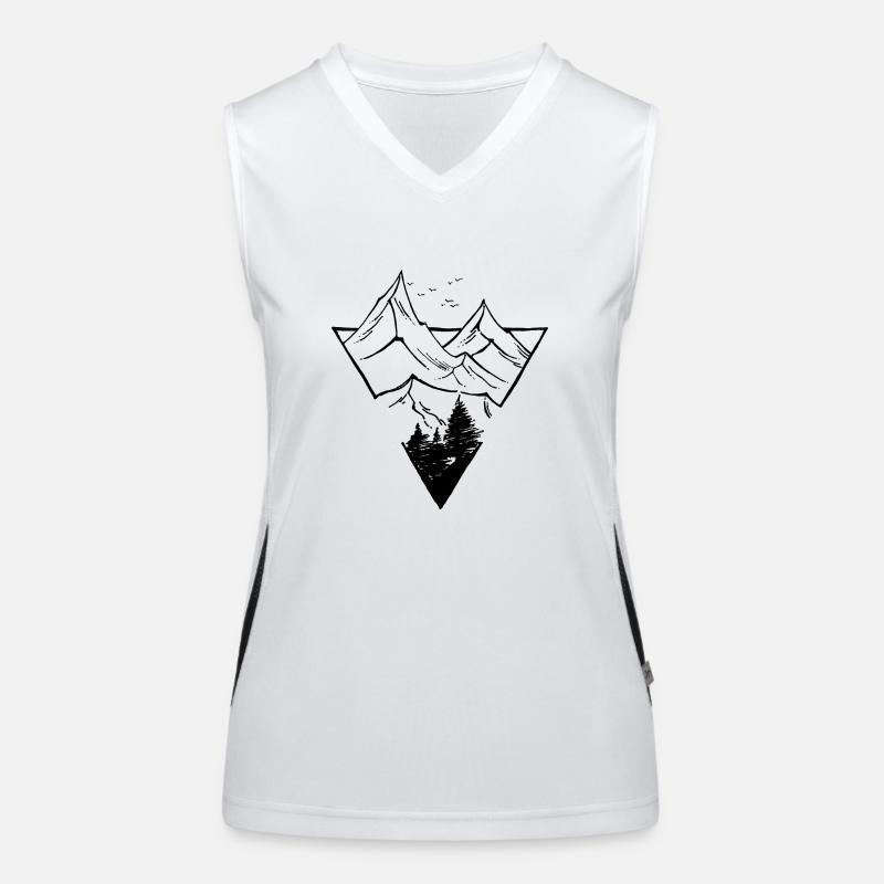 Triangle, Mountains & Forest Women's Functional Contrast Tank Top