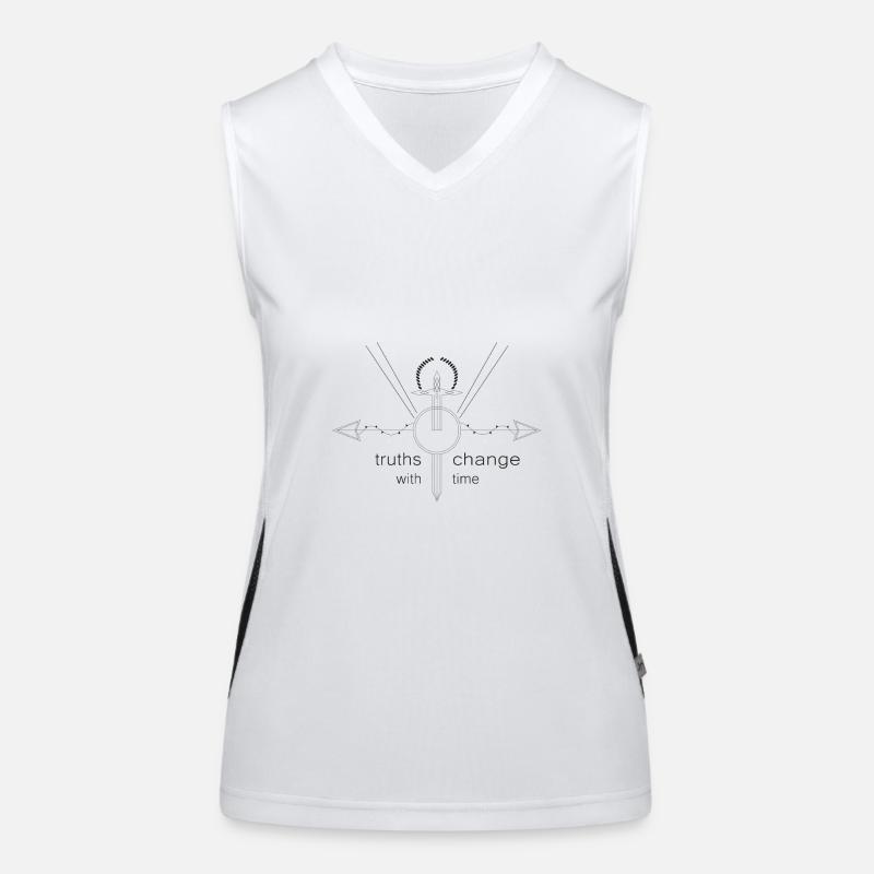 truths change with time Funktionelles Kontrast-Tank Top für Frauen