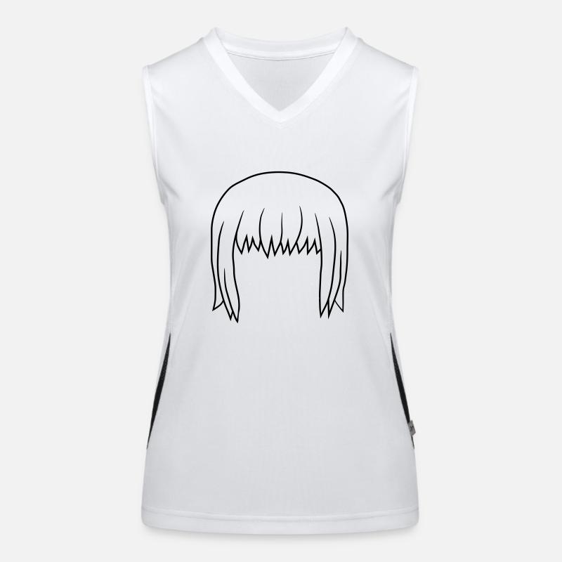 Bob Hairstyle Bob Hair Head Women's Functional Contrast Tank Top