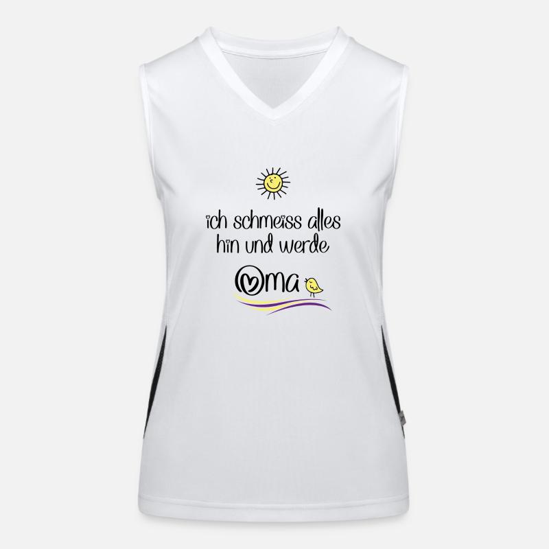 Oma werden Funktionelles Kontrast-Tank Top für Frauen
