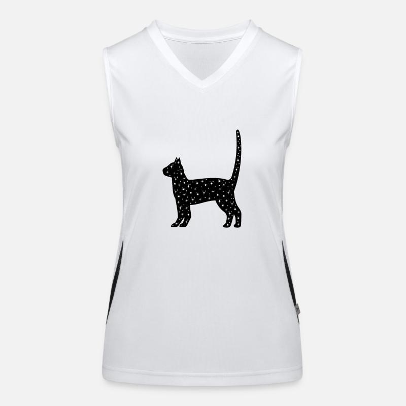 Chat céleste Débardeur respirant contrasté Femme