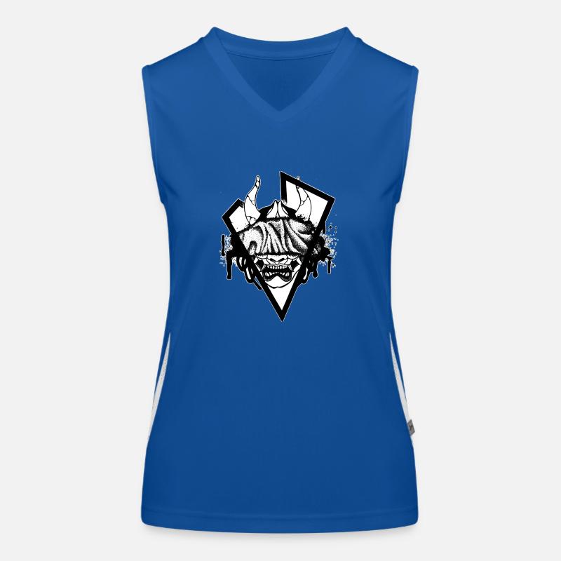 Oni Mask Funktionelles Kontrast-Tank Top für Frauen
