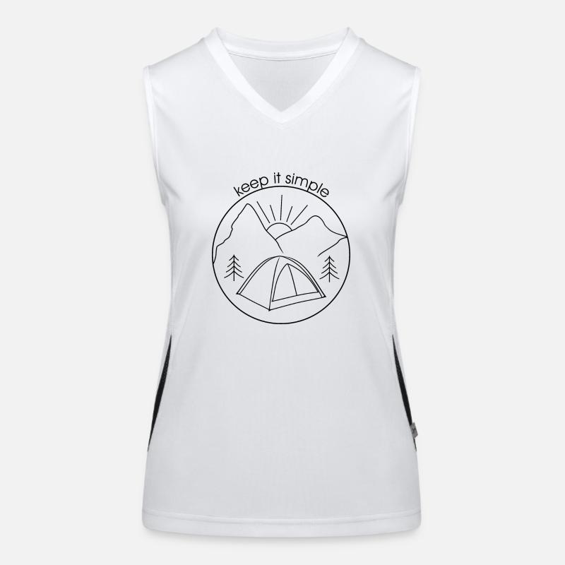 Keep it simple (schwarze Version) Funktionelles Kontrast-Tank Top für Frauen