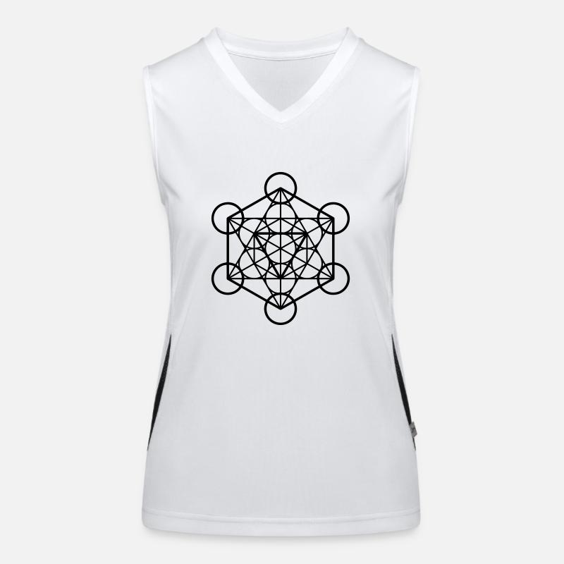 Metatron cube Women's Functional Contrast Tank Top
