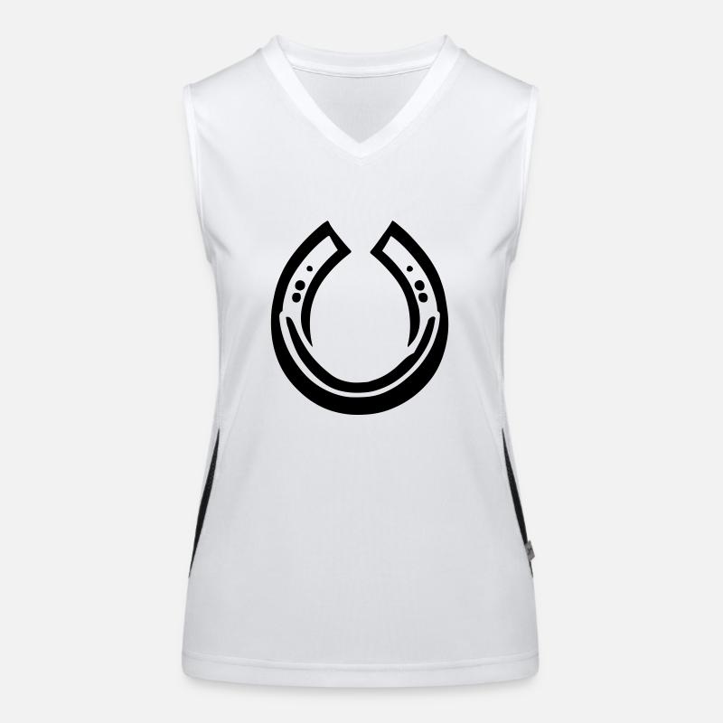 Horseshoe Vector Gift Idea Women's Functional Contrast Tank Top