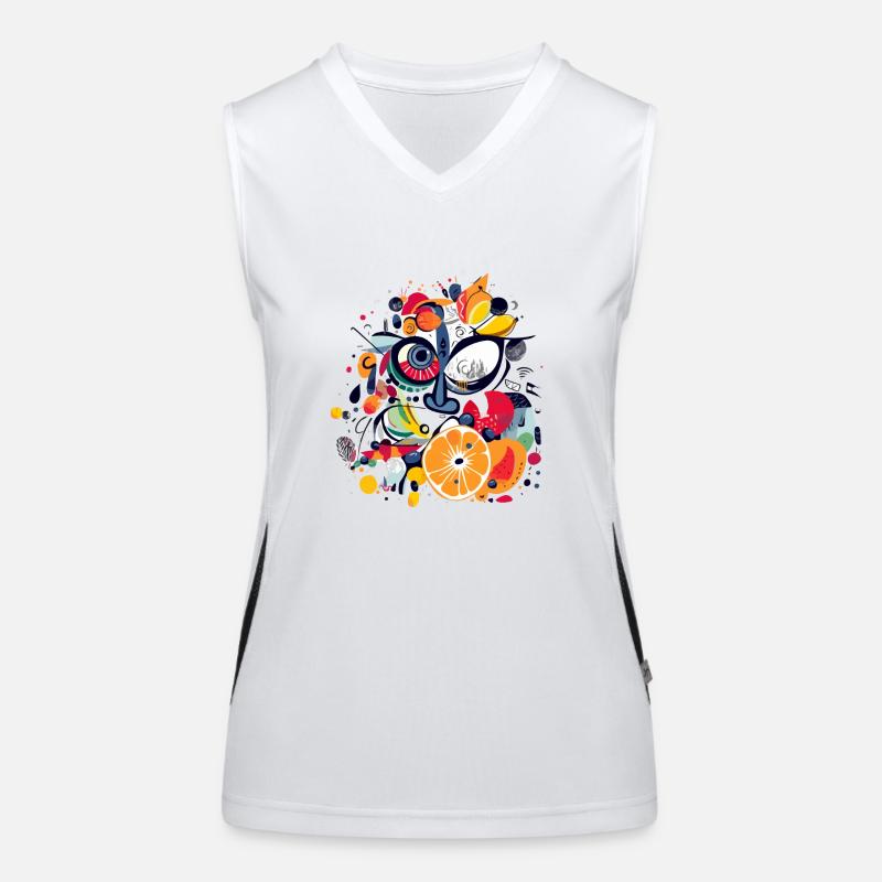 Fruchtiges Gesicht Funktionelles Kontrast-Tank Top für Frauen