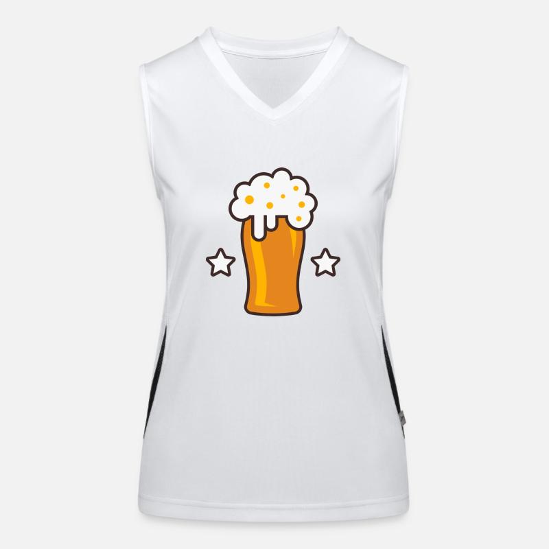 Bier Logo 2 Funktionelles Kontrast-Tank Top für Frauen