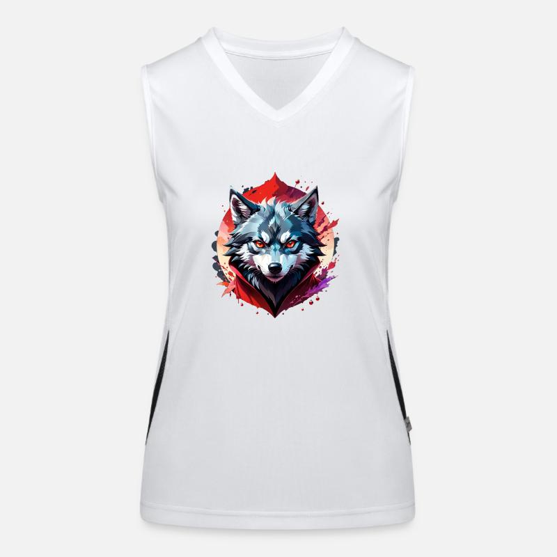 Wolf Tattoo Women's Functional Contrast Tank Top