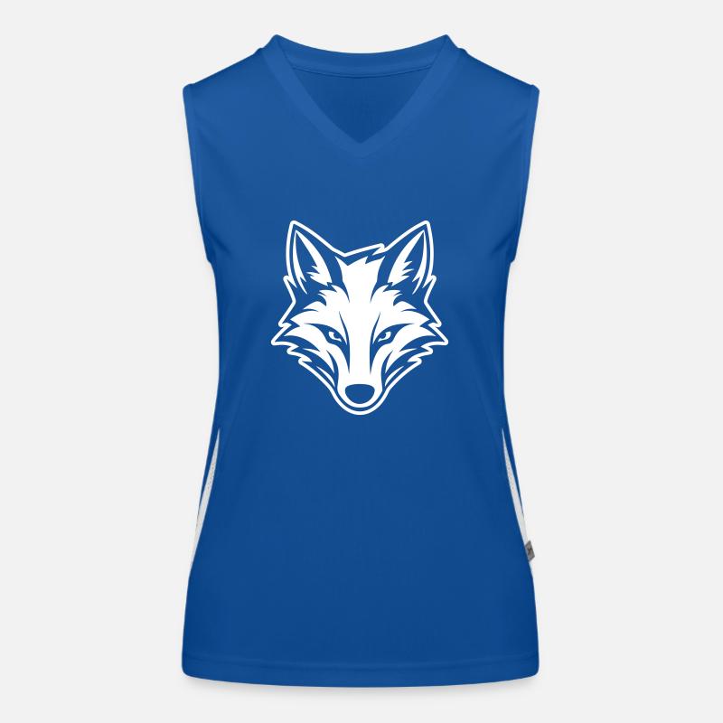 Fuchs Kopf Funktionelles Kontrast-Tank Top für Frauen
