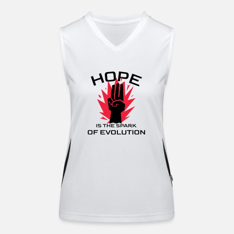 Hope is the Spark of Evolution Women's Functional Contrast Tank Top