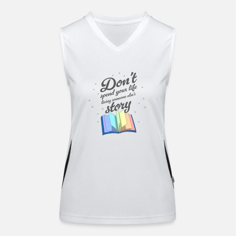Write Your Own Story - Women's Functional Contrast Tank Top - white/black