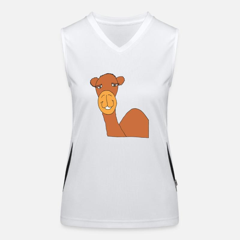 kamel Funktionelles Kontrast-Tank Top für Frauen