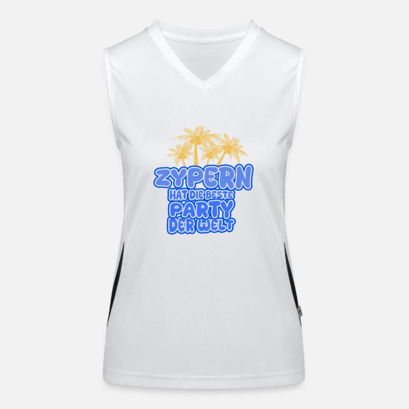 Chypre comme vacances Débardeur respirant contrasté Femme