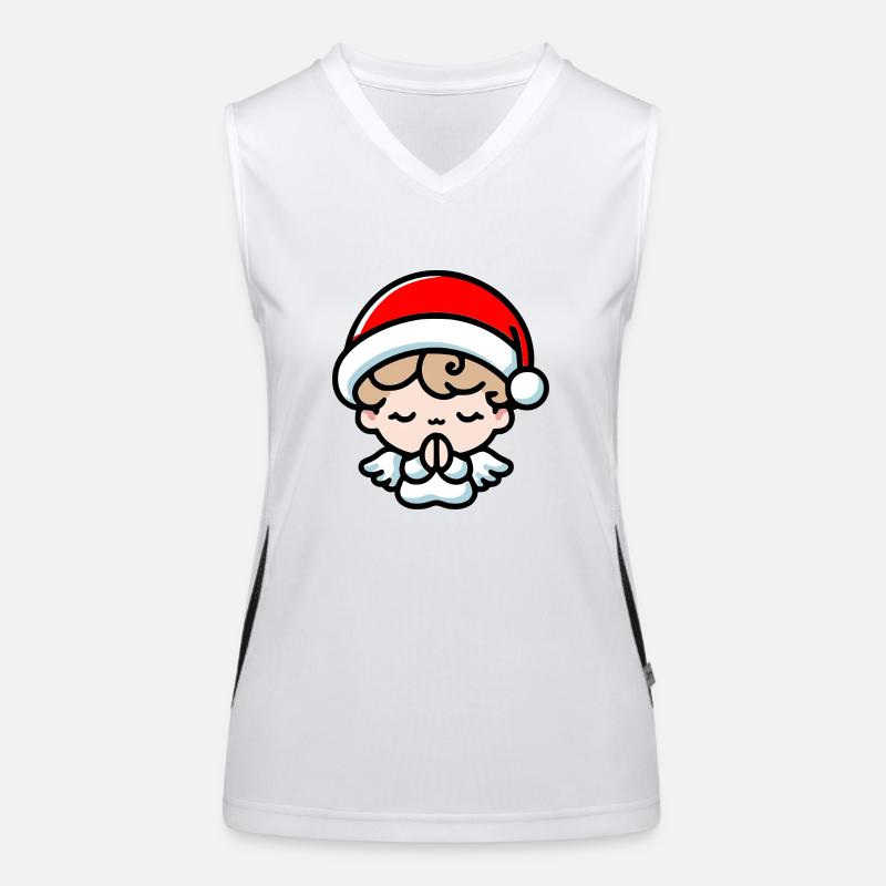 Weihnachtsengel Funktionelles Kontrast-Tank Top für Frauen
