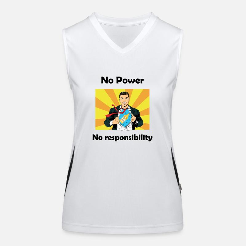 No power, no responsibility Women's Functional Contrast Tank Top
