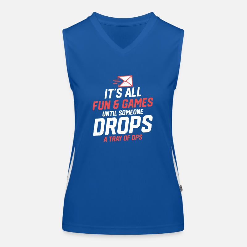 It's All Fun & Games Mail Postal Worker Funktionelles Kontrast-Tank Top für Frauen