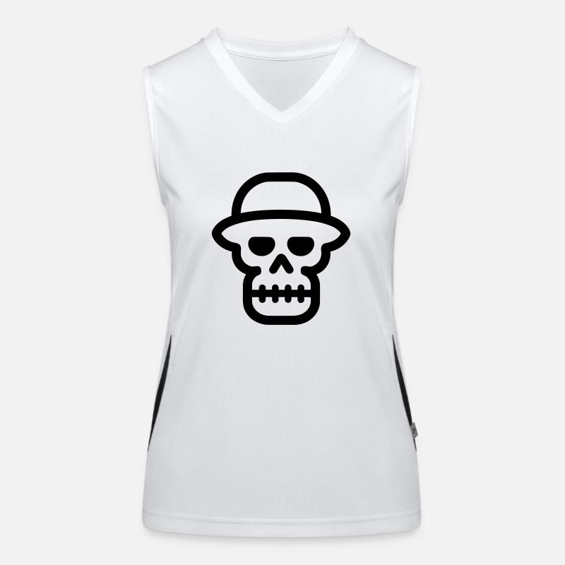 Schädel Funktionelles Kontrast-Tank Top für Frauen