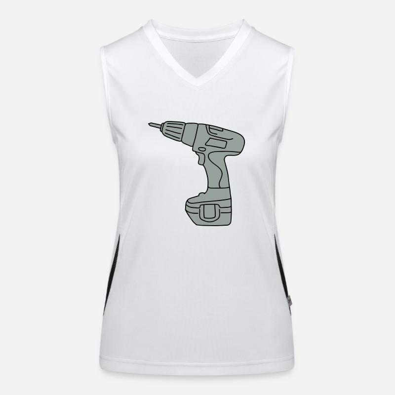 Akkuschrauber 2 Funktionelles Kontrast-Tank Top für Frauen