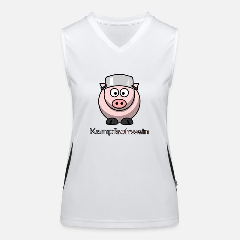 Kampfschwein Funktionelles Kontrast-Tank Top für Frauen