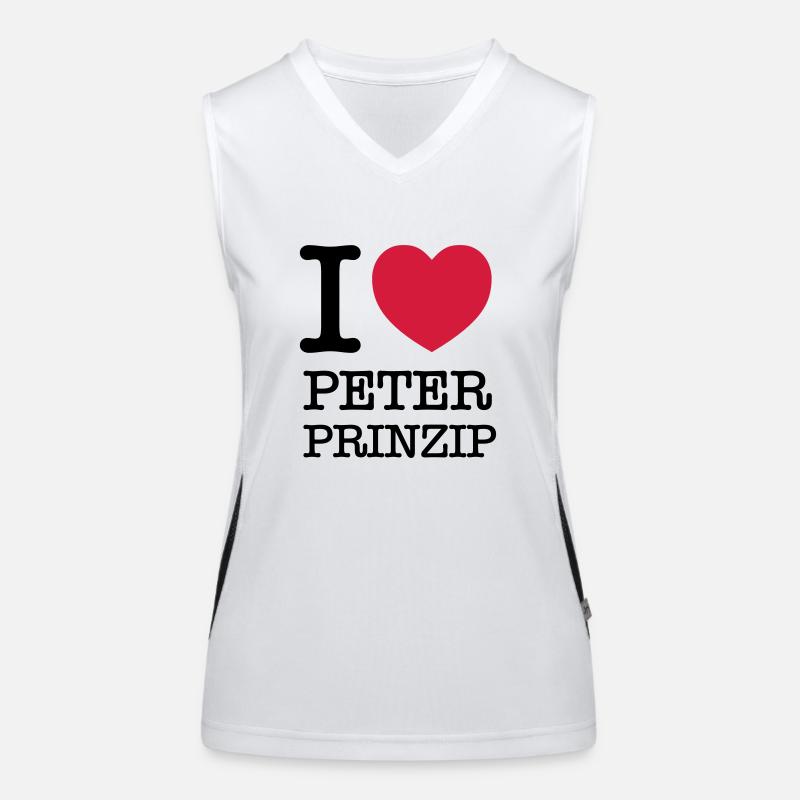 J'aime "Principe de Peter" Débardeur respirant contrasté Femme