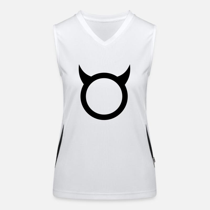 Teufel-Symbol Funktionelles Kontrast-Tank Top für Frauen