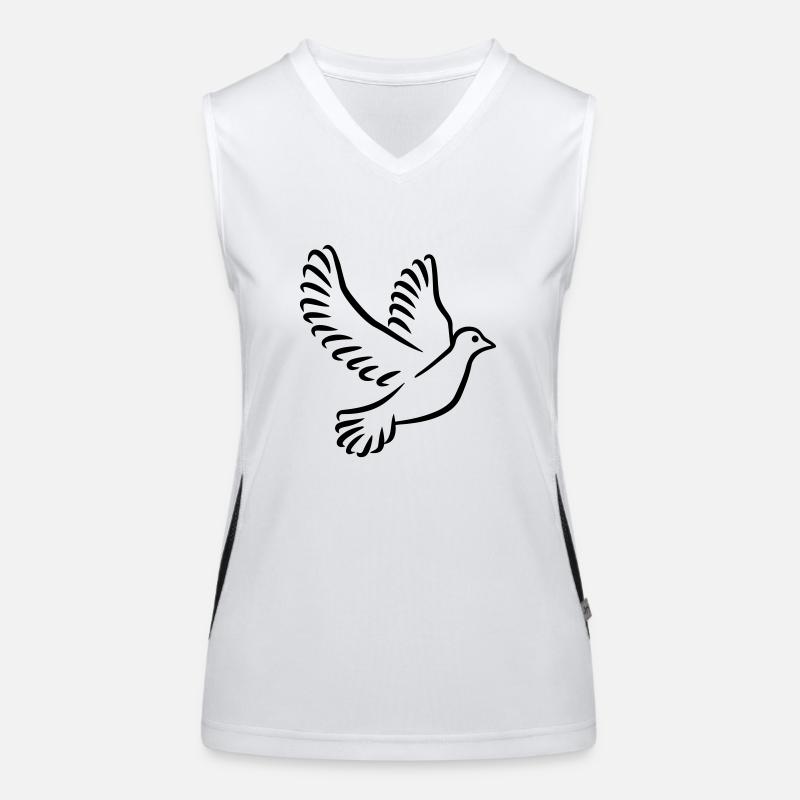 Taube Funktionelles Kontrast-Tank Top für Frauen