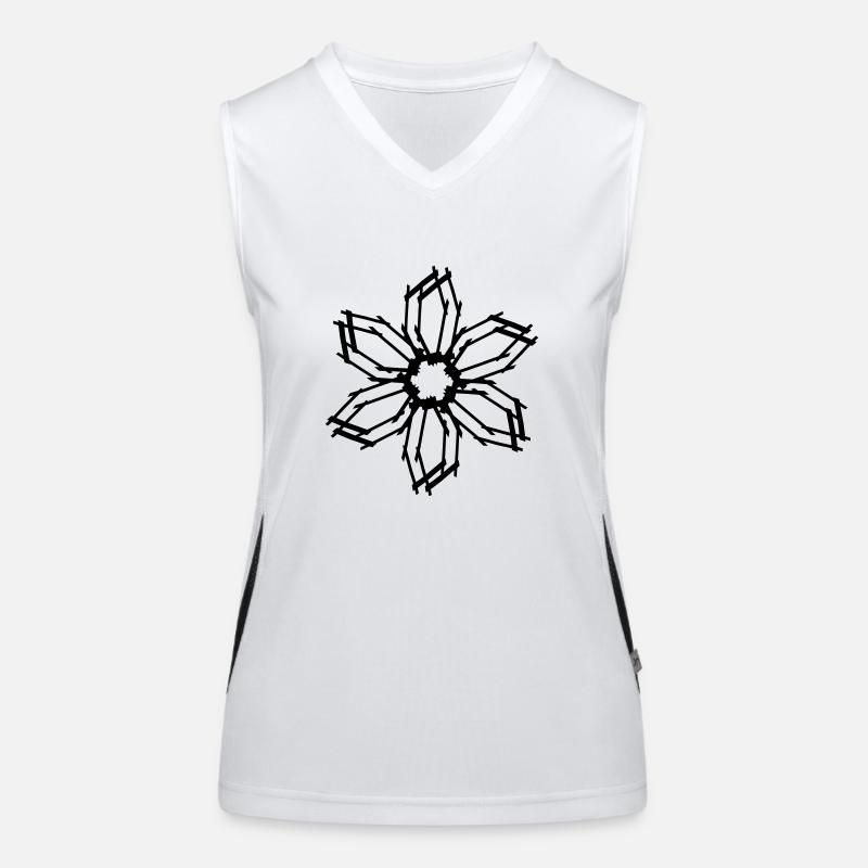 fleur mandala pinwheel Débardeur respirant contrasté Femme