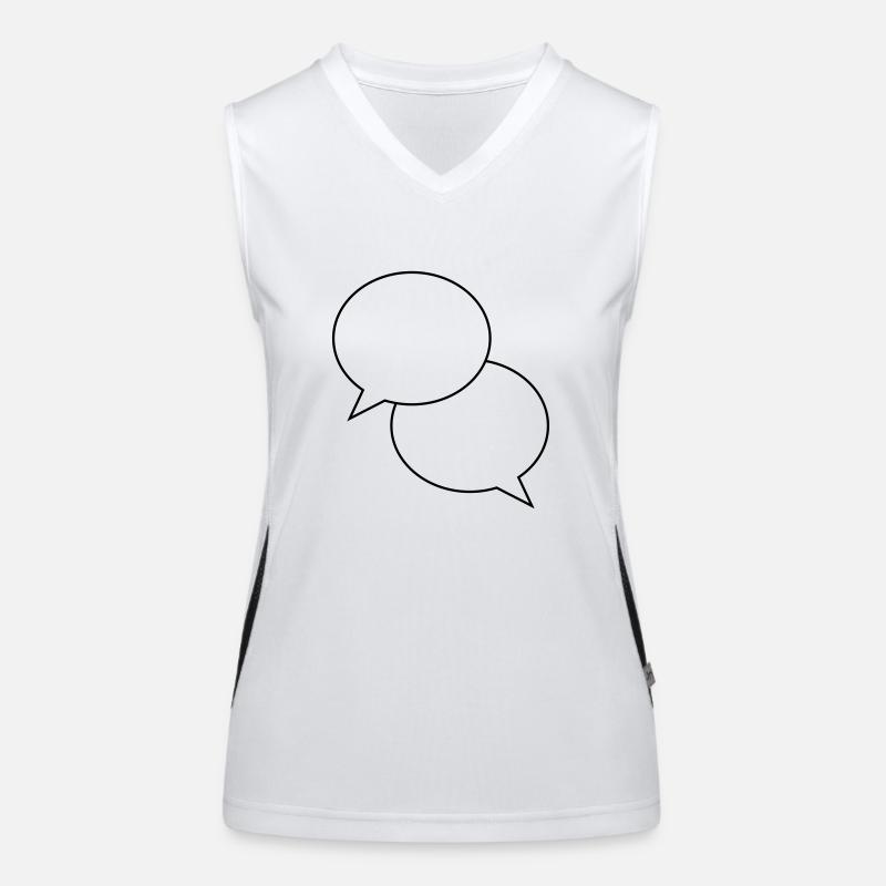 sprechblasen design Funktionelles Kontrast-Tank Top für Frauen
