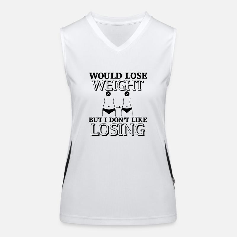 perdrait du poids mais je n’aime pas perdre Débardeur respirant contrasté Femme