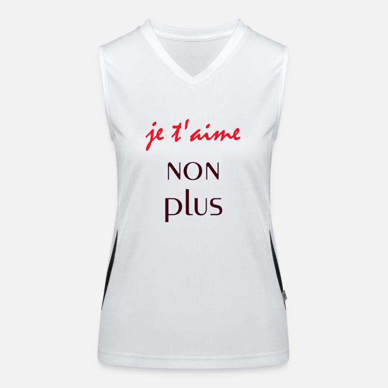 je t'aime non plus - Sprüche - Geschenk Funktionelles Kontrast-Tank Top für Frauen