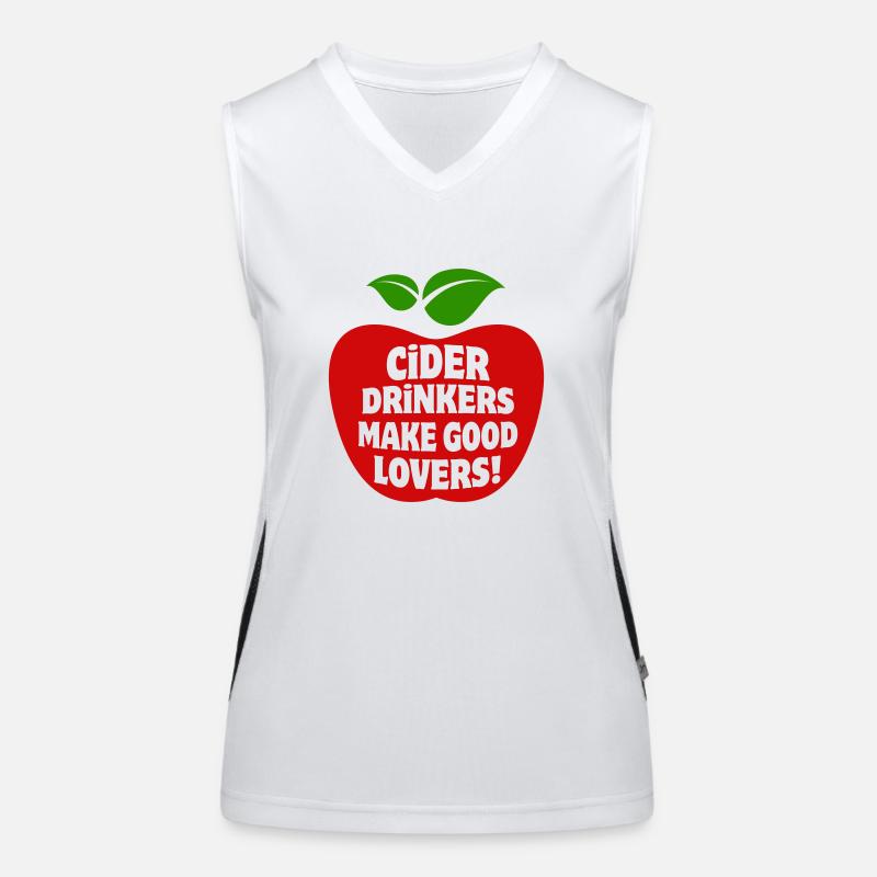 Cider Drinkers make good Lovers Apfelwein Cidre Women's Functional Contrast Tank Top