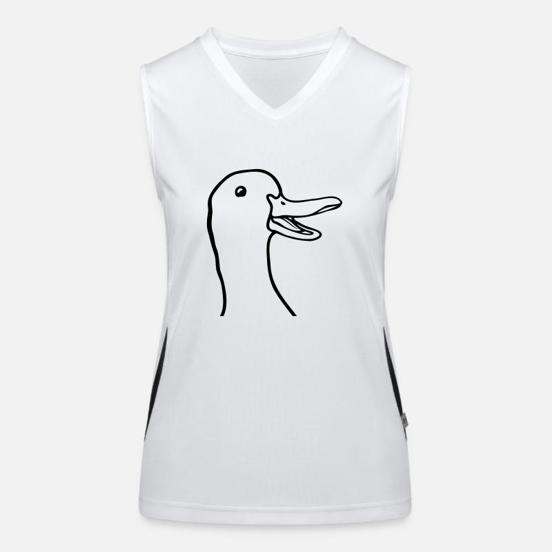 Comic Kopf süße Gans Funktionelles Kontrast-Tank Top für Frauen