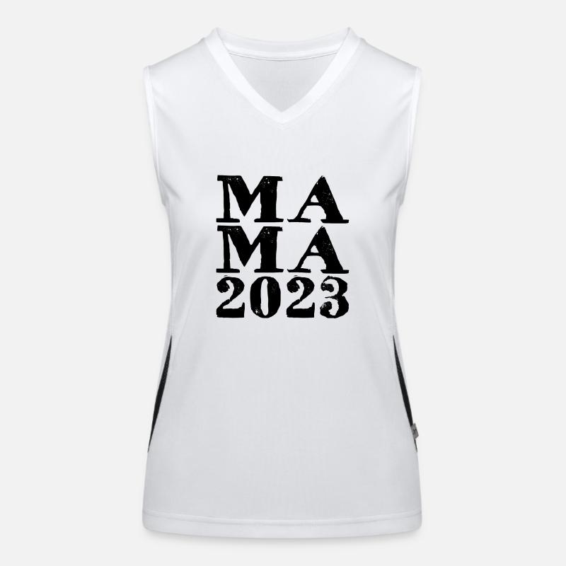 Mama 2023, Mutter werden, Eltern, Schwangerschaft Funktionelles Kontrast-Tank Top für Frauen