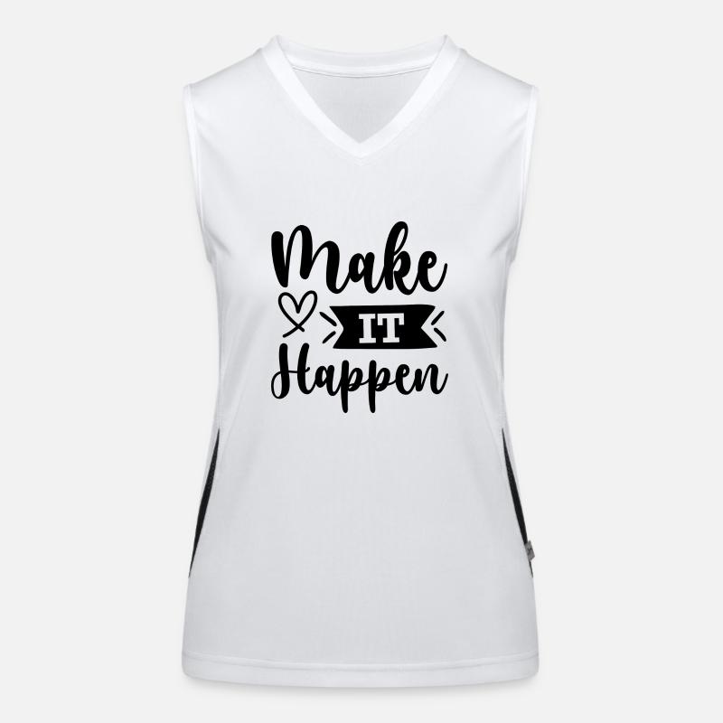 Make it happen - citation positive Débardeur respirant contrasté Femme