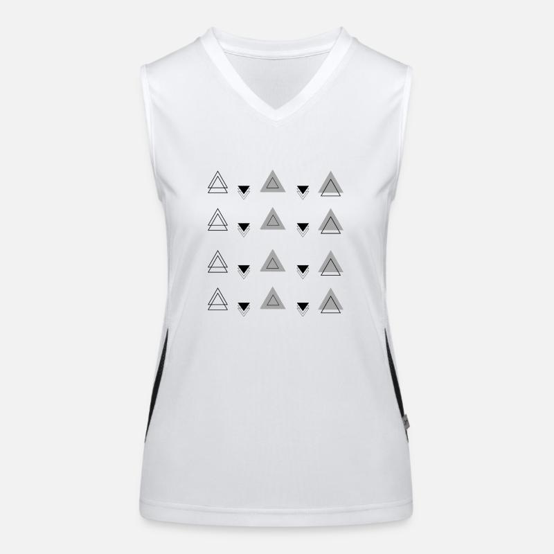 Géométrie Moderne Abstrait Rangées de Triangles Débardeur respirant contrasté Femme